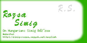 rozsa simig business card